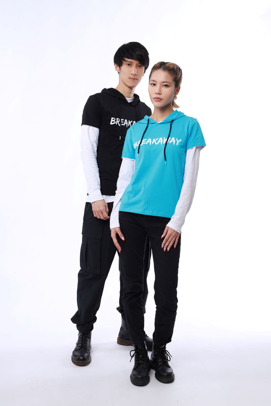 Short sleeved hoodie
