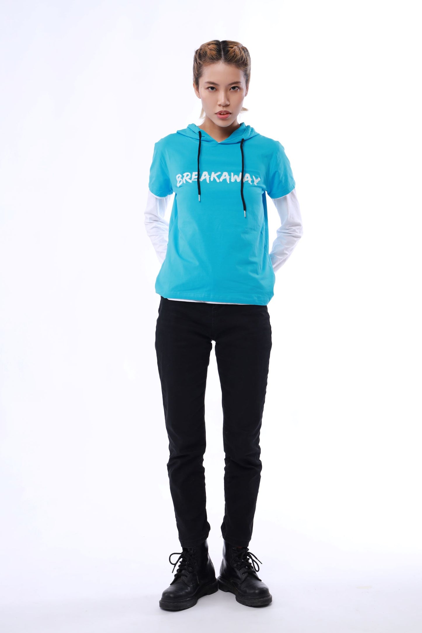 Short sleeved hoodie